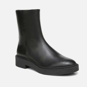 Vince KADY Black Leather Ankle Boots